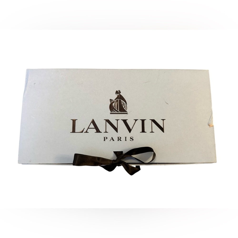 Lanvin Black and Gold Fur Slide Sandals - Picture 2 of 10